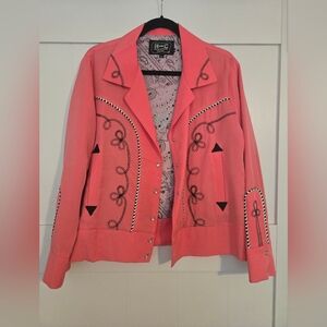 H Bar C Pink Bolero Jacket XL